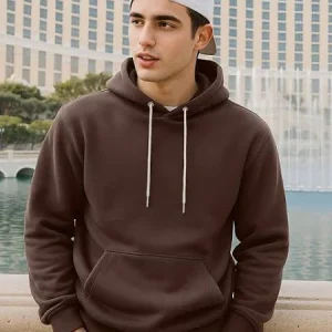 Men’s Classic Brown Pullover Hoodie – Ultimate Comfort, Modern Fit, and Everyday Versatility